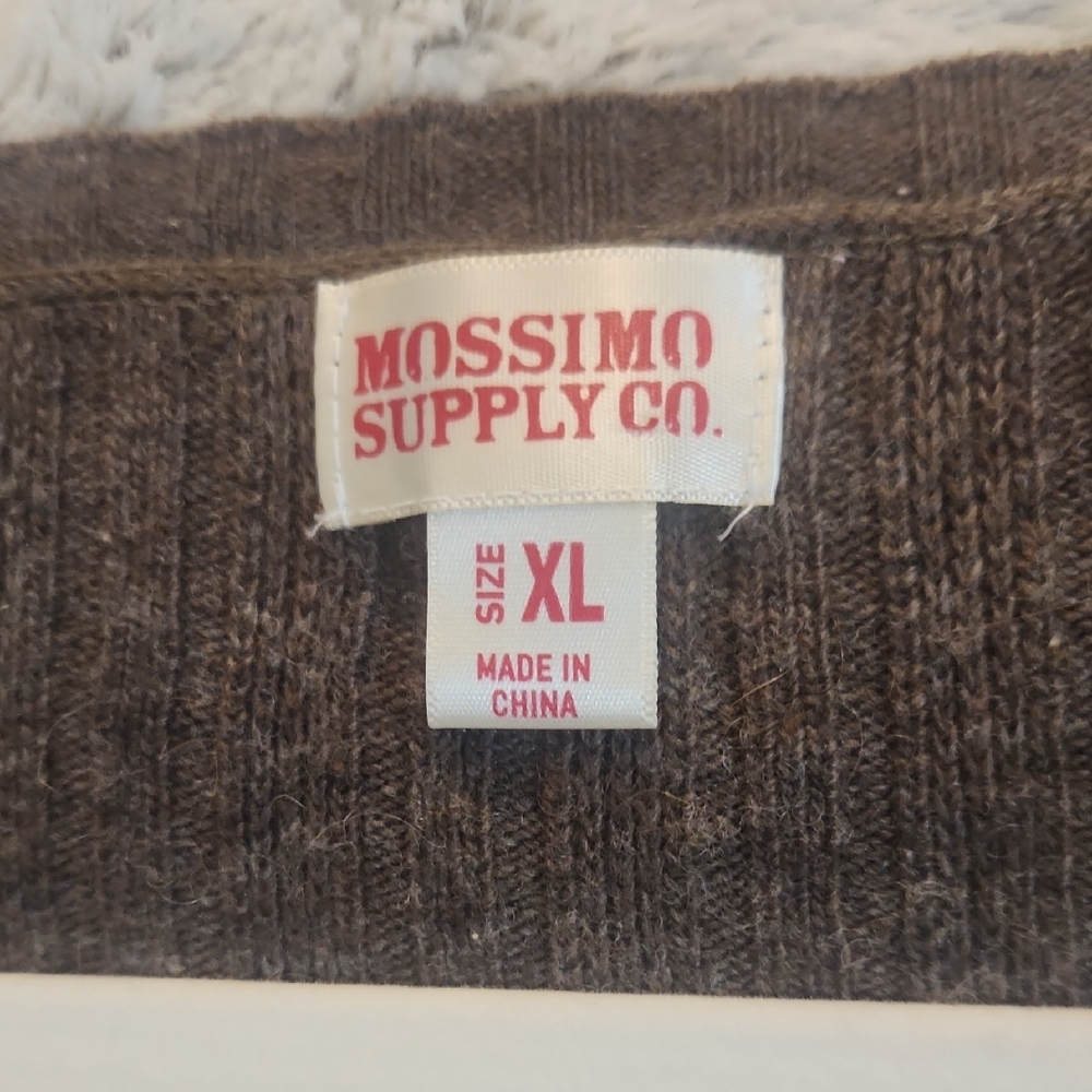 Mossimo Supply Co. Chocolate V-Neck Sweater - Picture 3 of 7